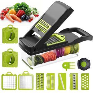 Multifunctional Vegetable Chopper, Mandoline Slicer Cutter Chopper 12 in 1